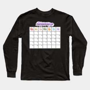 December 2024 Calendar Long Sleeve T-Shirt